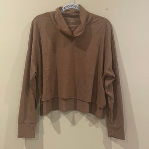 American eagle camel colored cowl-neck sweater